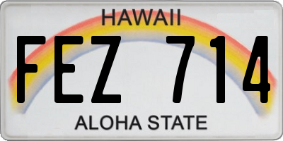HI license plate FEZ714