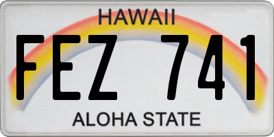 HI license plate FEZ741