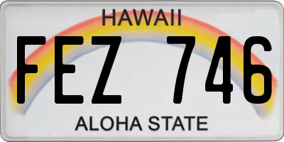 HI license plate FEZ746