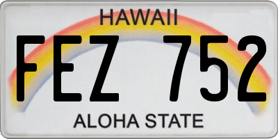 HI license plate FEZ752