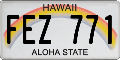 HI license plate FEZ771