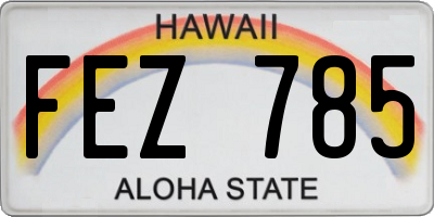 HI license plate FEZ785
