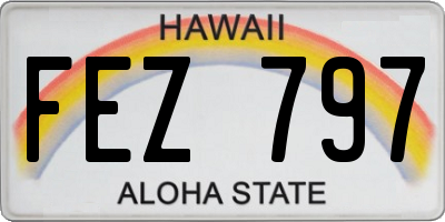 HI license plate FEZ797