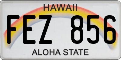 HI license plate FEZ856