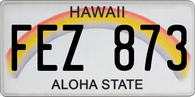 HI license plate FEZ873