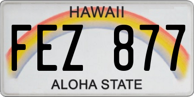 HI license plate FEZ877