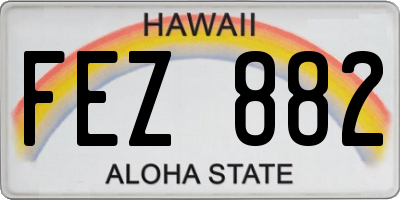 HI license plate FEZ882