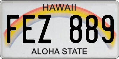 HI license plate FEZ889