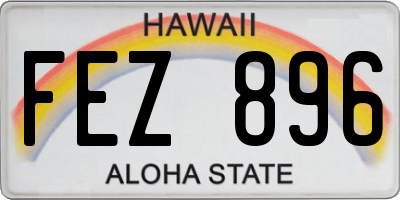 HI license plate FEZ896