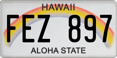 HI license plate FEZ897