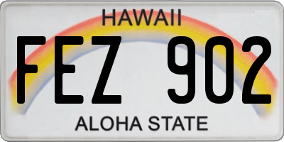 HI license plate FEZ902
