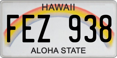 HI license plate FEZ938