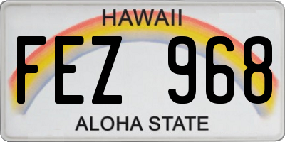HI license plate FEZ968
