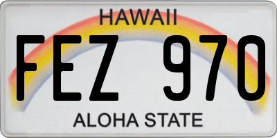 HI license plate FEZ970
