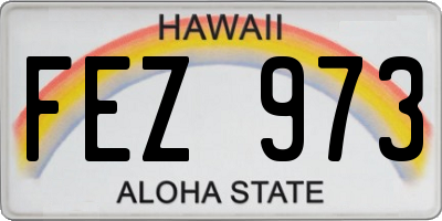 HI license plate FEZ973