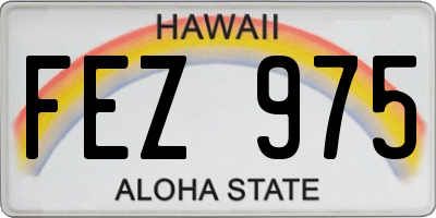 HI license plate FEZ975