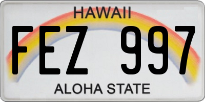 HI license plate FEZ997