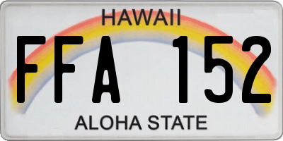 HI license plate FFA152