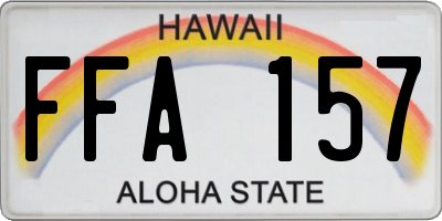 HI license plate FFA157