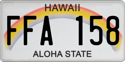 HI license plate FFA158