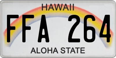 HI license plate FFA264