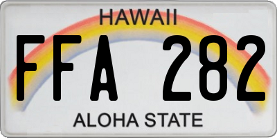 HI license plate FFA282