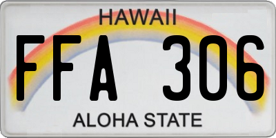 HI license plate FFA306