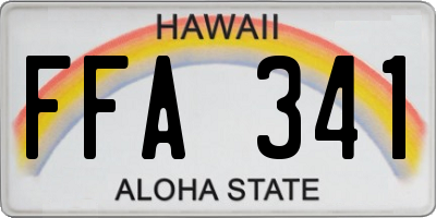 HI license plate FFA341