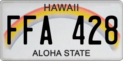 HI license plate FFA428