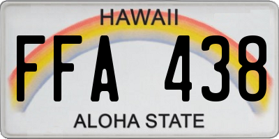 HI license plate FFA438