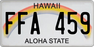 HI license plate FFA459