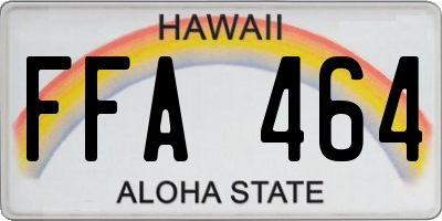 HI license plate FFA464
