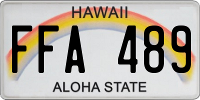 HI license plate FFA489