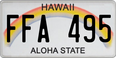 HI license plate FFA495