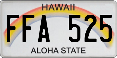 HI license plate FFA525