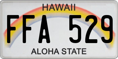 HI license plate FFA529