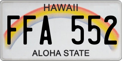 HI license plate FFA552