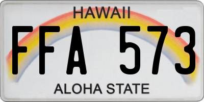 HI license plate FFA573