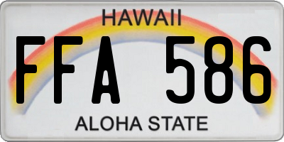 HI license plate FFA586