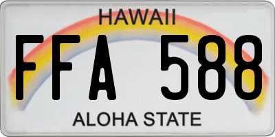 HI license plate FFA588