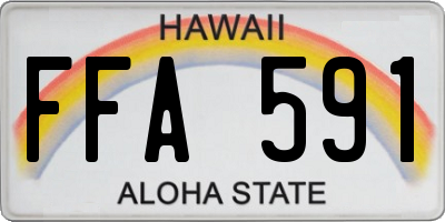 HI license plate FFA591