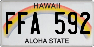 HI license plate FFA592