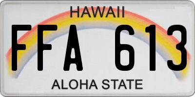 HI license plate FFA613