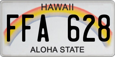 HI license plate FFA628