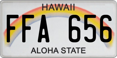 HI license plate FFA656