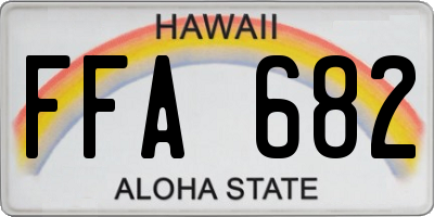 HI license plate FFA682