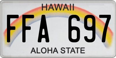 HI license plate FFA697