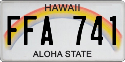 HI license plate FFA741