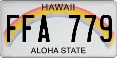 HI license plate FFA779