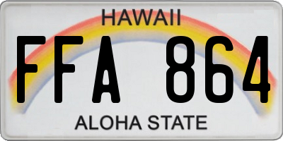 HI license plate FFA864